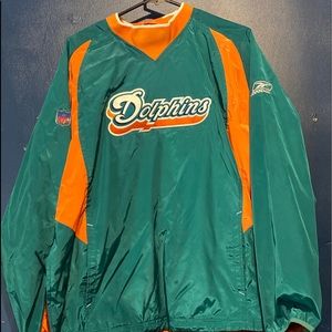 Miami Dolphins Vtg Crew Neck Windbreaker